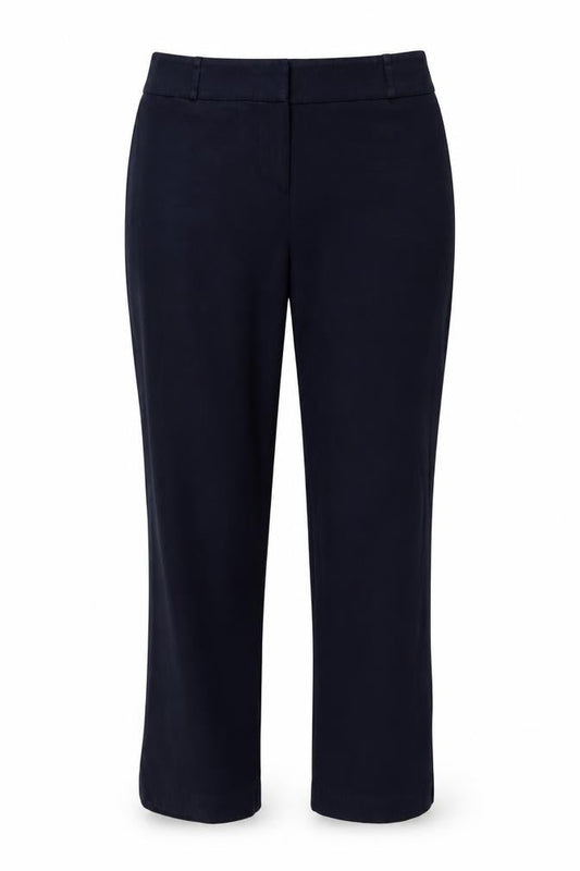 CC Womens Navy Blue Size 14 Straight Leg Trousers Polyester Blend