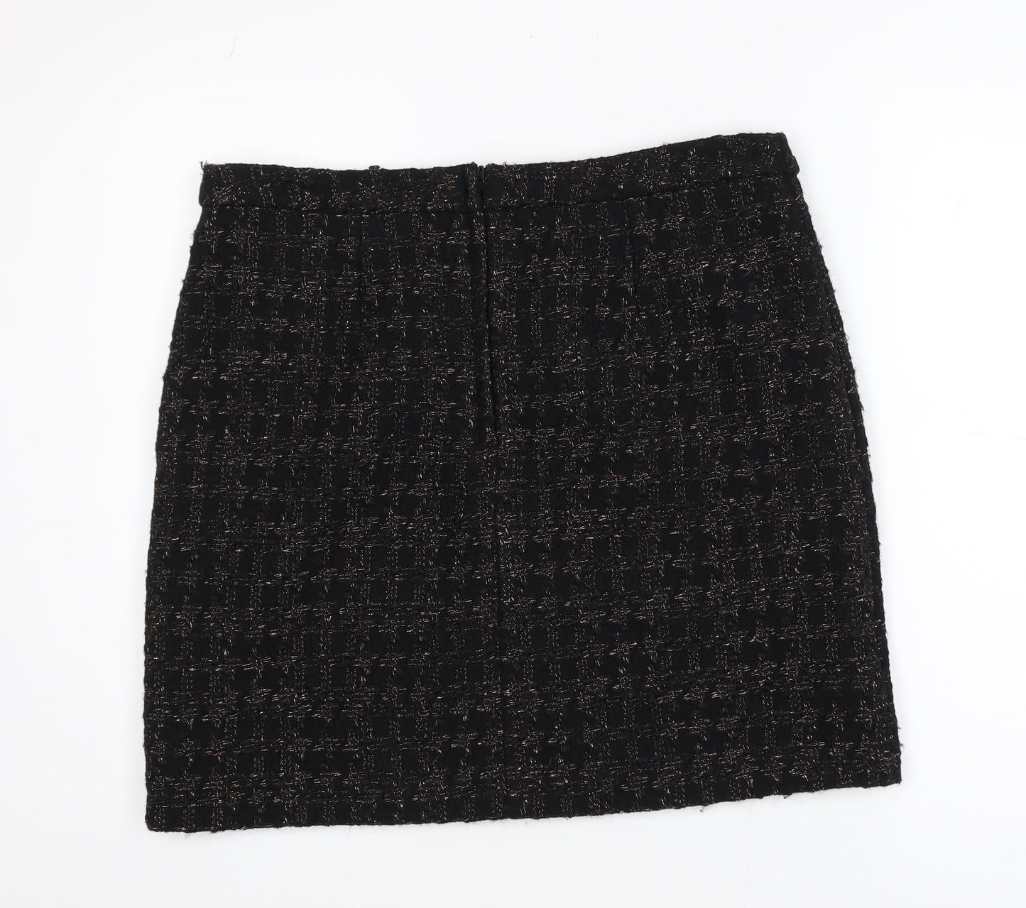 M&Co Women’s Black Tweed Knee Length Pencil Skirt Size 16