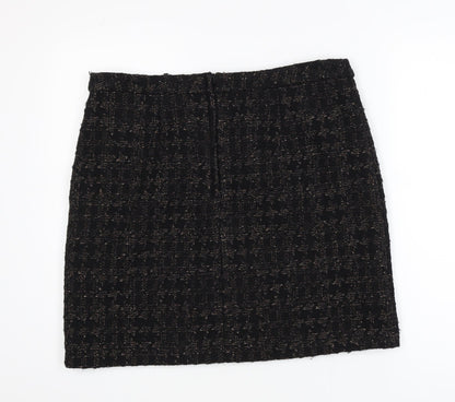 M&Co Women’s Black Tweed Knee Length Pencil Skirt Size 16