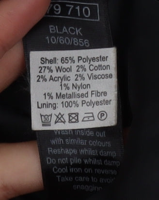 M&Co Women’s Black Tweed Knee Length Pencil Skirt Size 16