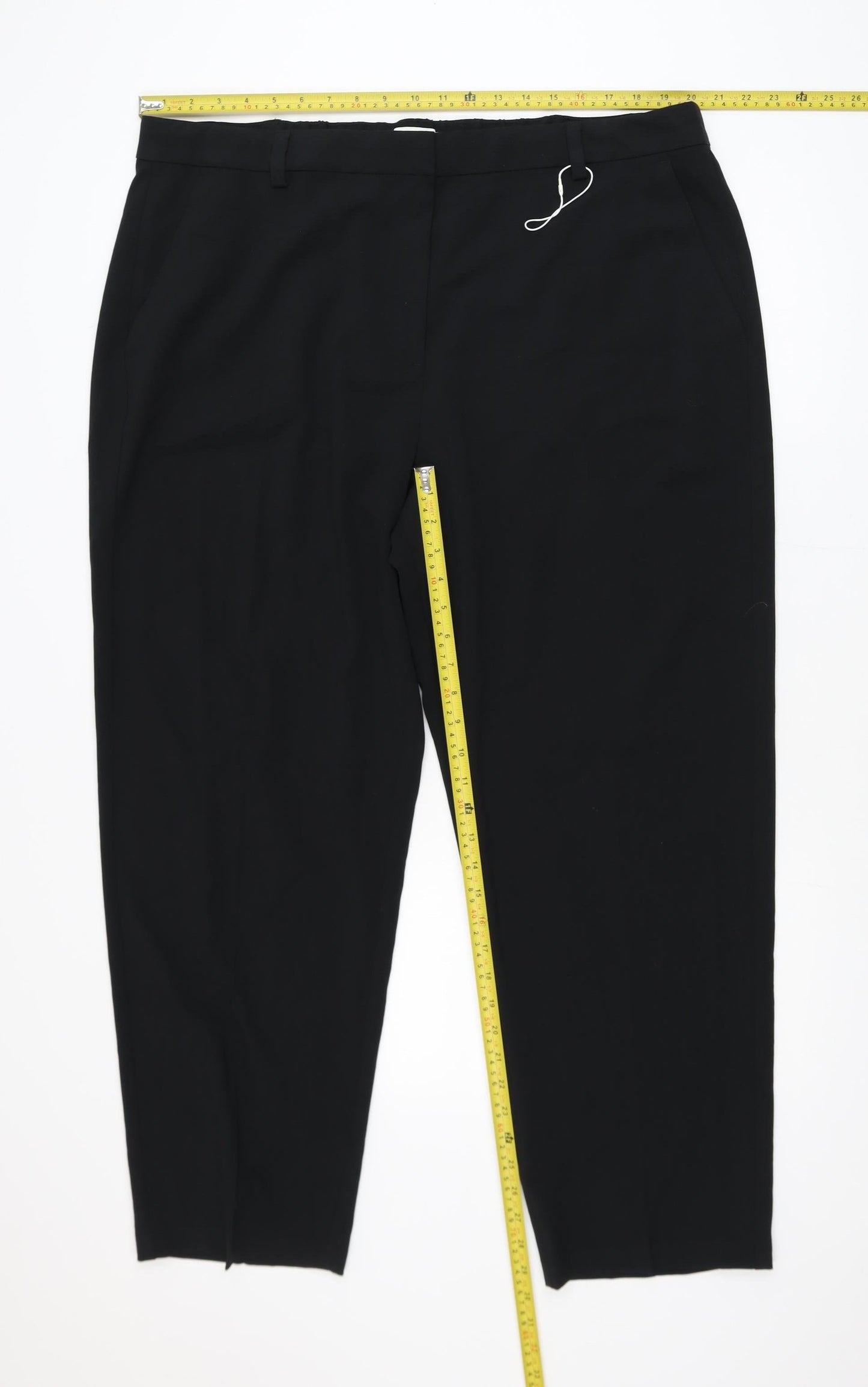 Marks and Spencer Women's Black Size 22 Regular Stretch Trousers