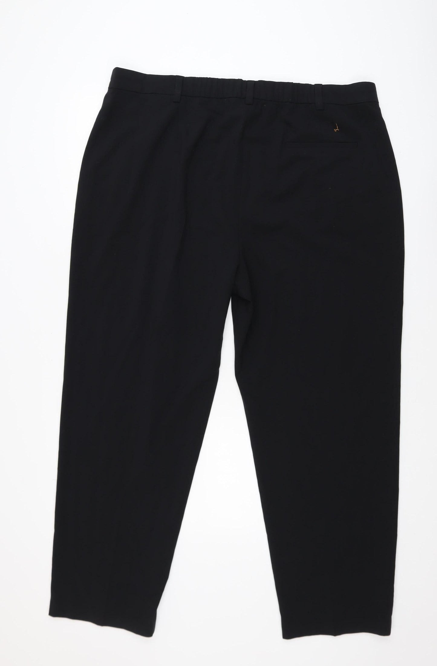 Marks and Spencer Women's Black Size 22 Regular Stretch Trousers