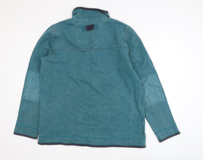 FatFace Men's Blue 1/2 Zip Cotton Long Sleeve Casual Top Size L