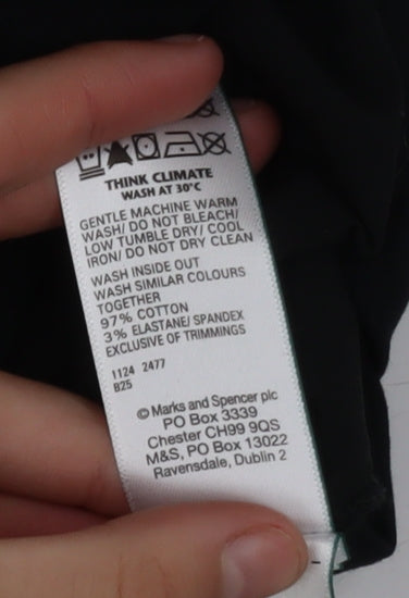 Marks and Spencer Women’s Black Cropped Stretch Trousers Size 12