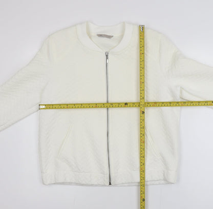 Marks and Spencer Women Ivory Size 14 Bomber Jacket