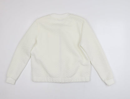 Marks and Spencer Women Ivory Size 14 Bomber Jacket