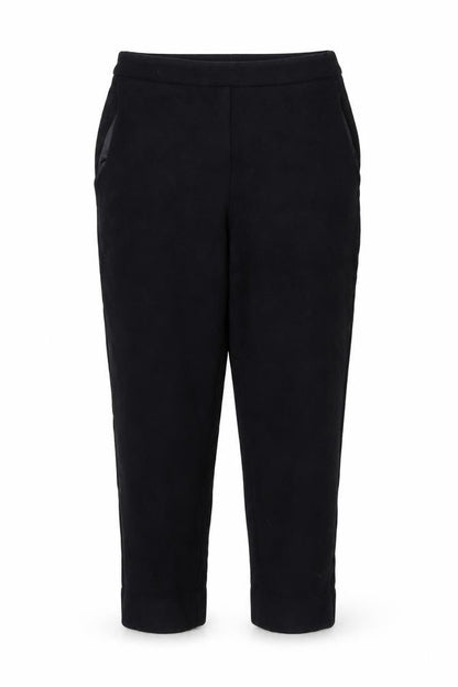 Jaeger Women’s Black Wool Blend Cropped Tapered Trousers Size 10