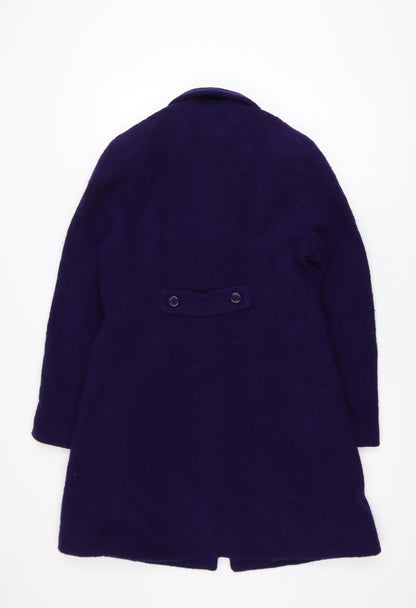 Kookai Women's Purple Wool Mid-Length Coat Size 14