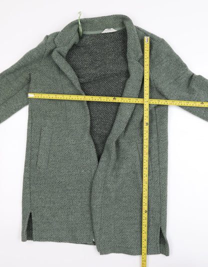 Principles Women’s Green Knit Mid-Length Open Coatigan Size 12