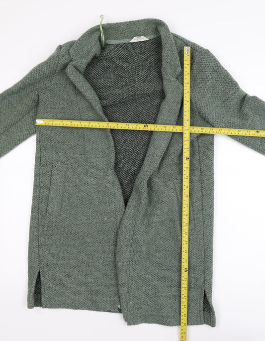 Principles Women’s Green Knit Mid-Length Open Coatigan Size 12