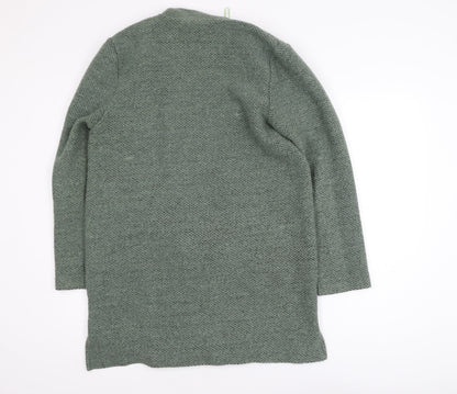 Principles Women’s Green Knit Mid-Length Open Coatigan Size 12