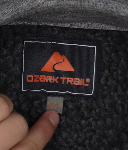Ozark Trail Mens Grey Fleece Full Zip Sweatshirt XXL
