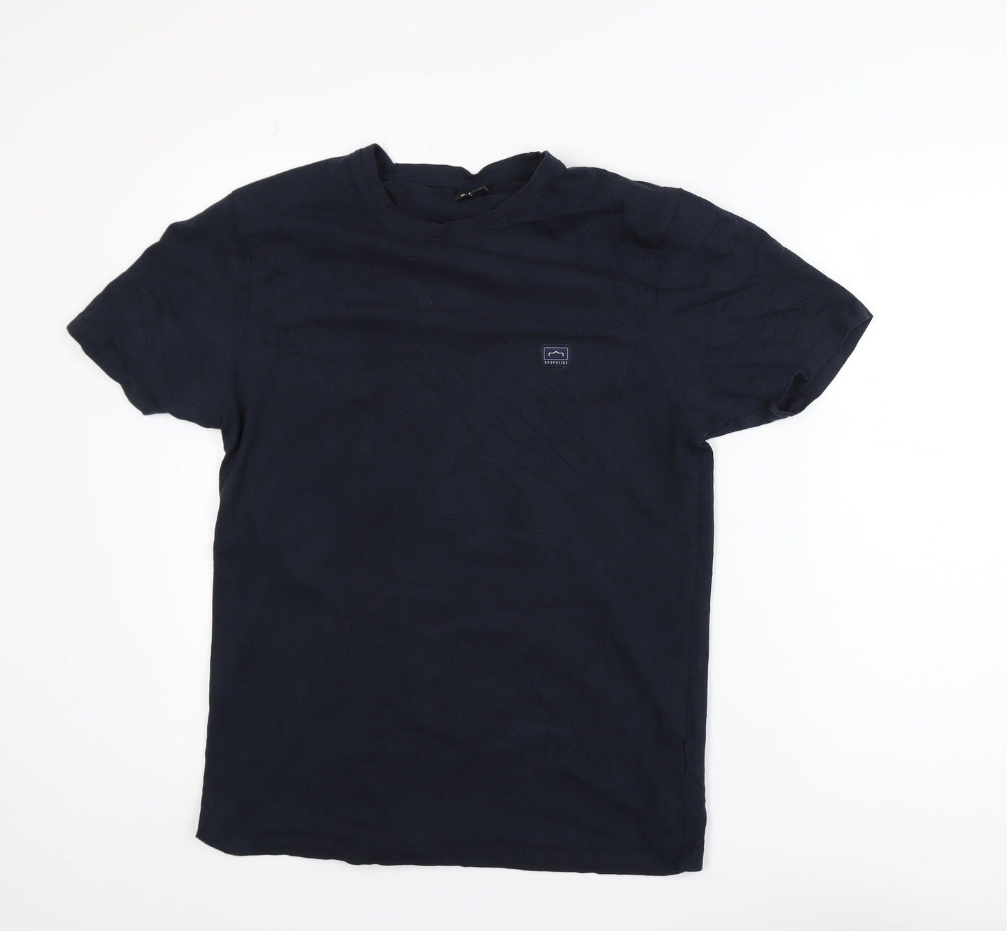 883 Police Men's Blue Slim Fit Cotton Crew Neck T-Shirt Size M