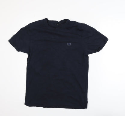 883 Police Men's Blue Slim Fit Cotton Crew Neck T-Shirt Size M