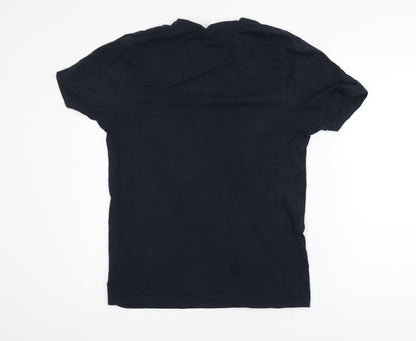 883 Police Men's Blue Slim Fit Cotton Crew Neck T-Shirt Size M