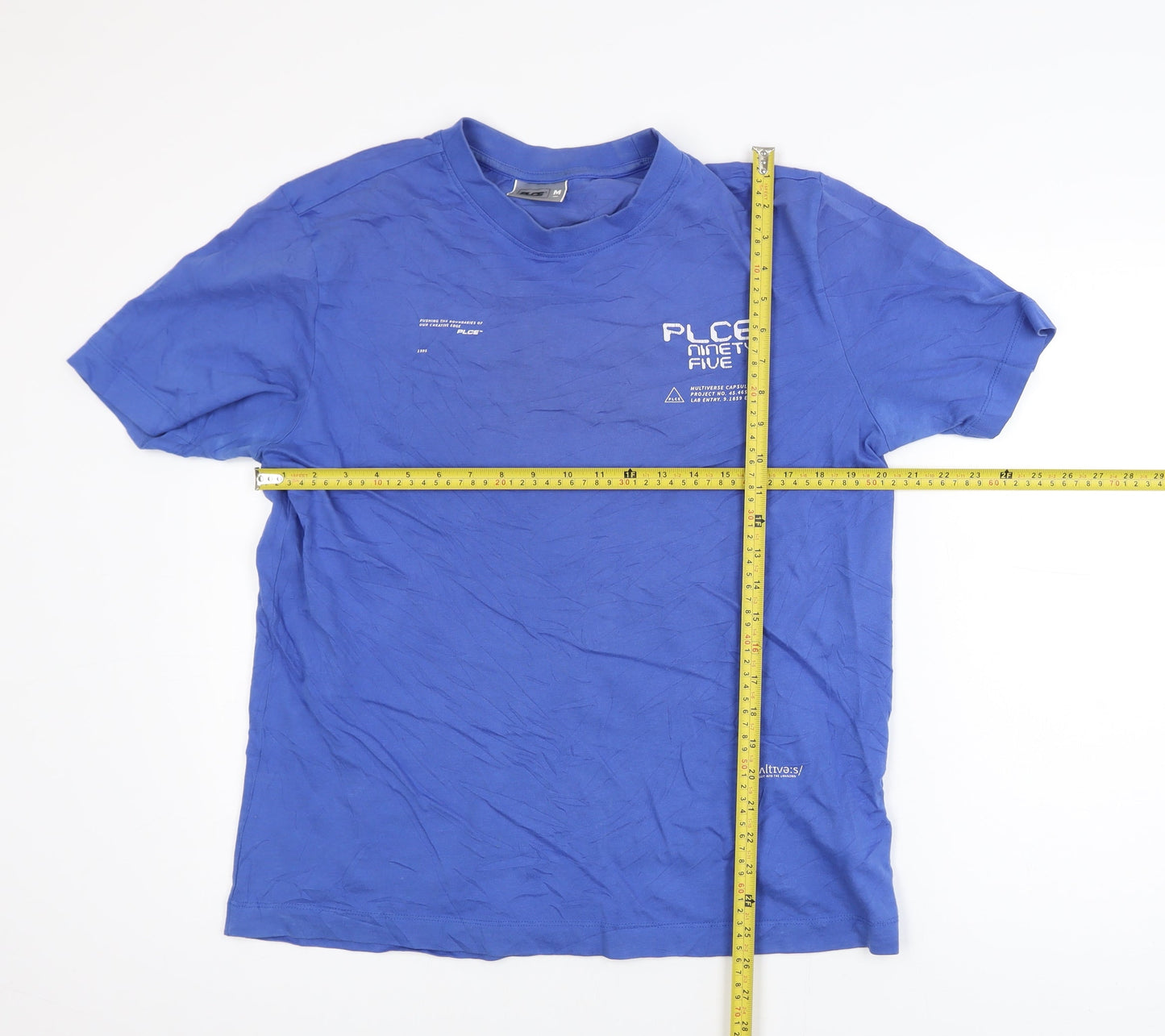 883 Police Men's Blue Graphic Print Cotton Crew Neck T-Shirt M