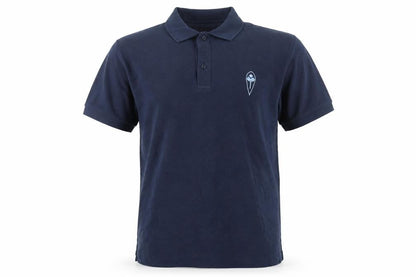 Trojan Men Navy Blue Small Short Sleeve Cotton Polo Shirt