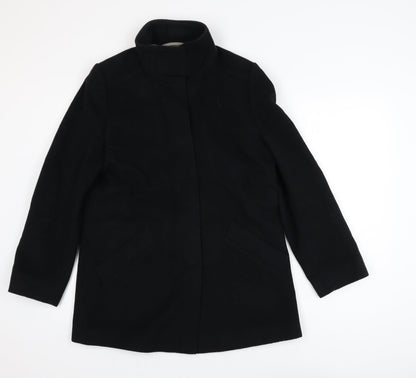 Womens UK Size 12 Marks and Spencer Black Overcoat