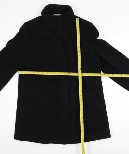 Womens UK Size 12 Marks and Spencer Black Overcoat