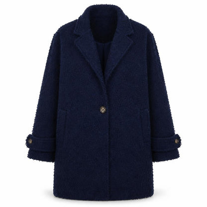 Tu Women Blue Mid-Length Overcoat Size 12 Lined Classic Style