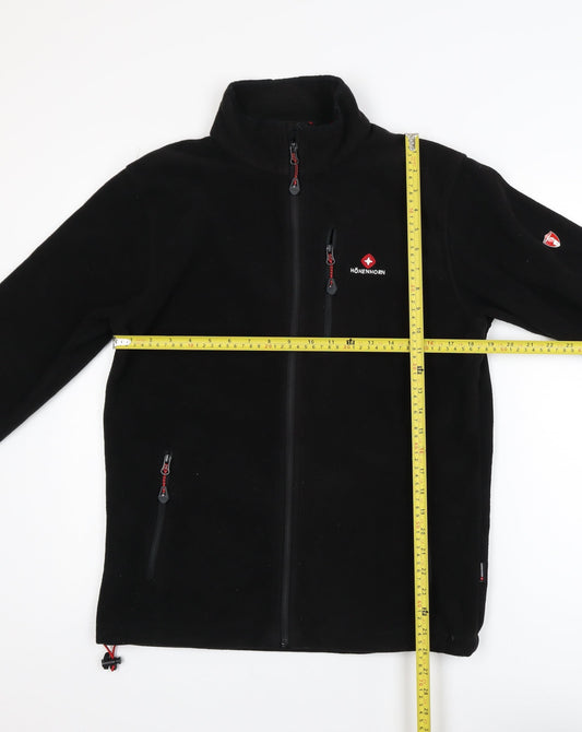 Höhenhorn Men's Black Fleece Full Zip Windproof Jacket Size M