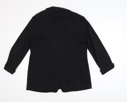 New Look Women's Black Long Sleeve Open Knit Cardigan UK 14