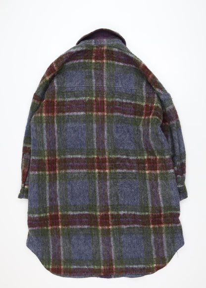 Zara Men's Multicoloured Check Wool Jacket Size M