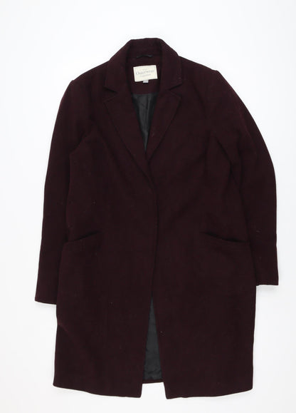 George Women’s Brown Mid-Length Overcoat Size 12 Lined Classic Style