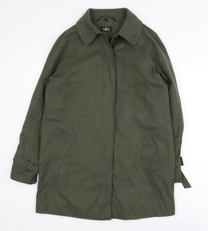 David Barry Women's Green Mid-Length Overcoat Size 10