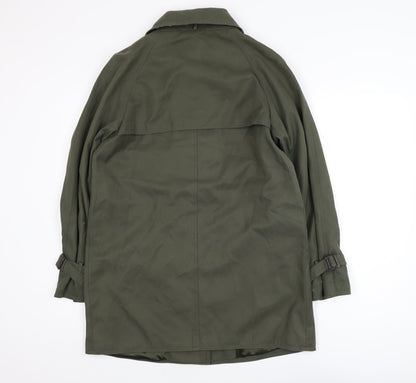 David Barry Women's Green Mid-Length Overcoat Size 10
