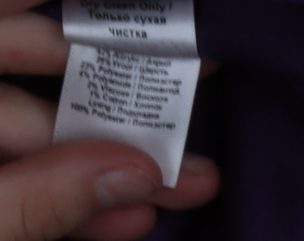 Monsoon Women’s Purple Wool Tweed Check Coat Size 18