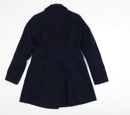 Dorothy Perkins Girls Blue Double-Breasted Pea Coat Size 6