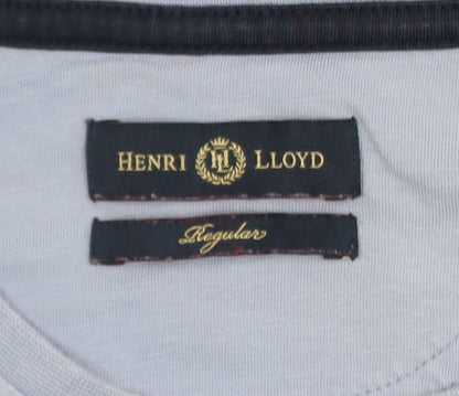 Henri Lloyd Men's Blue Regular Fit Cotton Crew Neck T-Shirt Size M