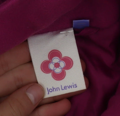 John Lewis Girls Pink Hooded Duffle Coat Age 11 Years Lined Toggle Pockets