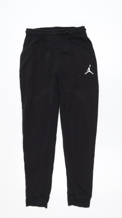 Jordan Boys Black Jogger Sweatpants 12-13 Years Fleece Elastic Waist