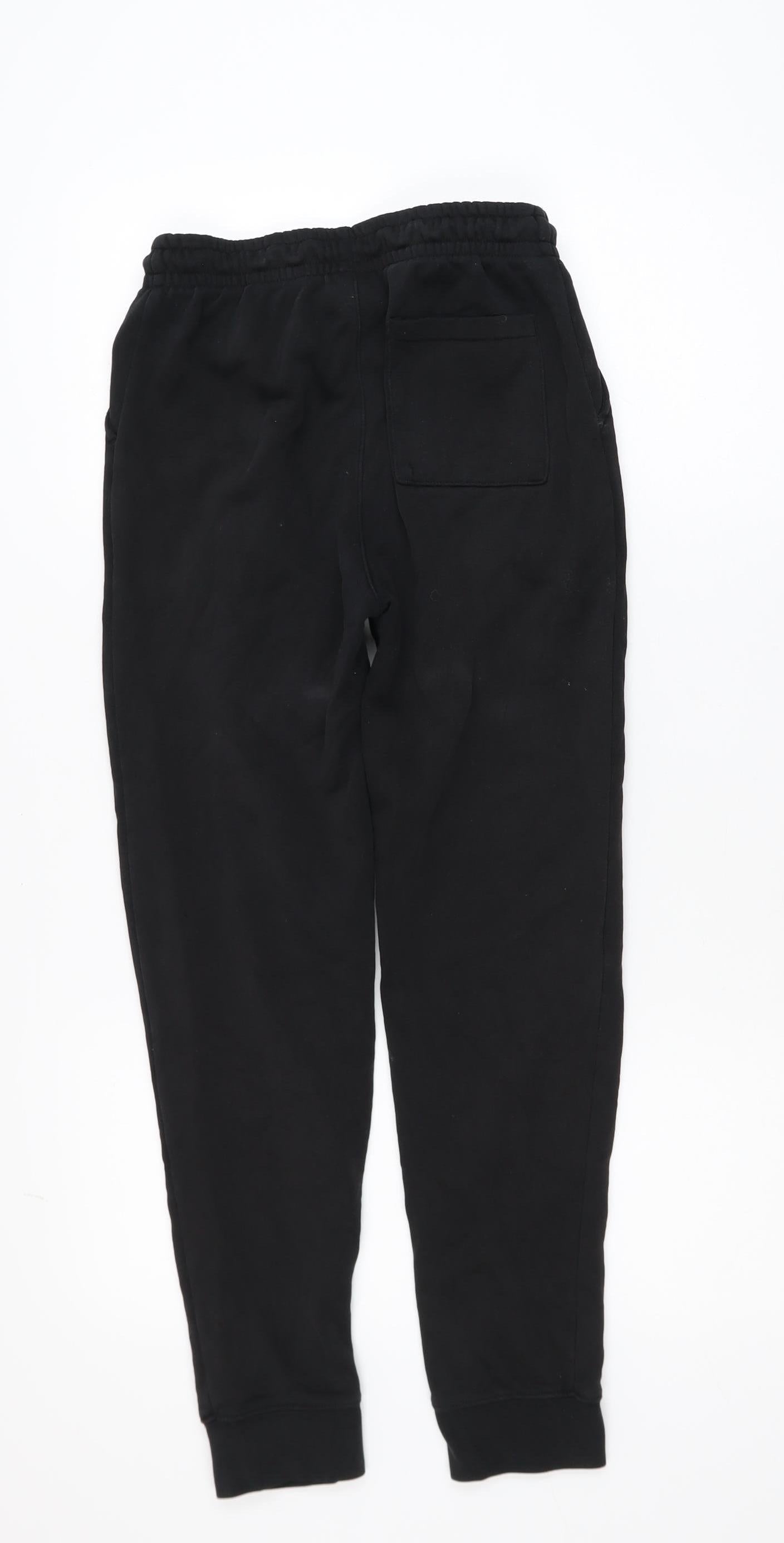 Jordan Boys Black Jogger Sweatpants 12-13 Years Fleece Elastic Waist