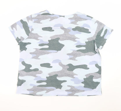 Marks and Spencer Men's Multicoloured Camouflage Regular Fit T-Shirt Size 20