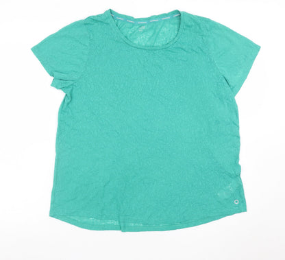 Marks and Spencer Women’s Green Short Sleeve Jersey T-Shirt Size 16