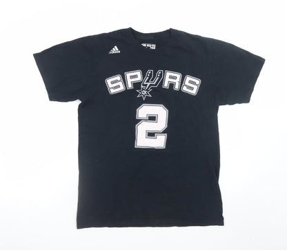 Adidas Men’s Black San Antonio Spurs #2 Leonard Cotton T-Shirt M