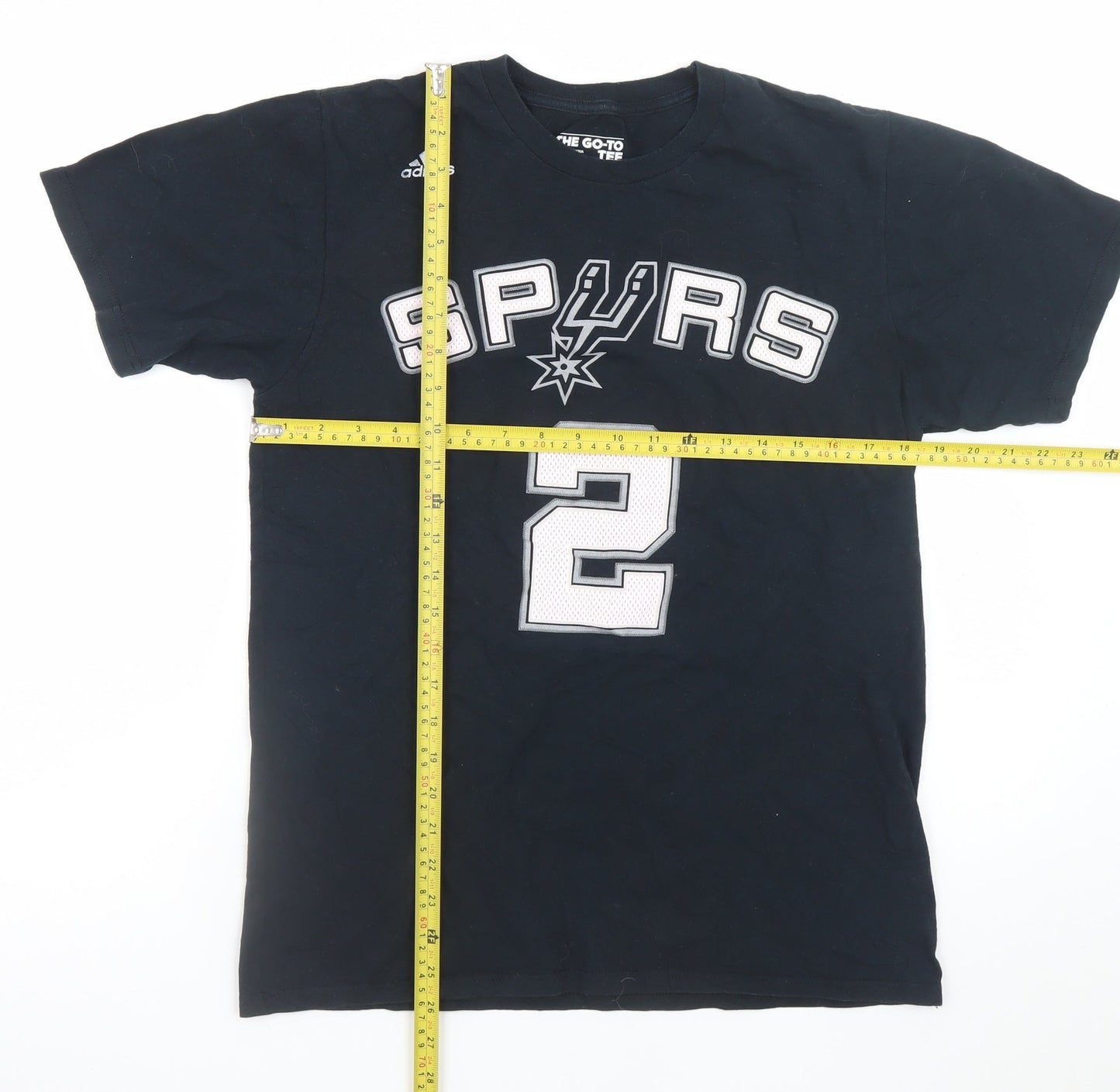 Adidas Men’s Black San Antonio Spurs #2 Leonard Cotton T-Shirt M