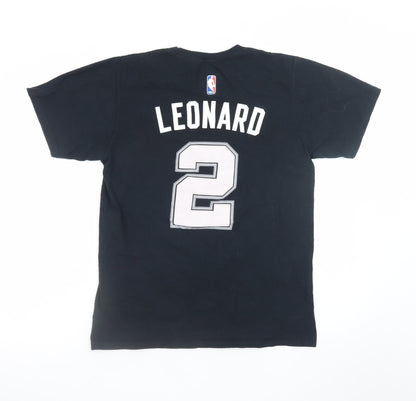 Adidas Men’s Black San Antonio Spurs #2 Leonard Cotton T-Shirt M