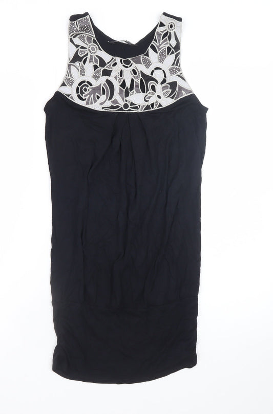 Dorothy Perkins Women's Black Size 8 Sleeveless Shift Dress