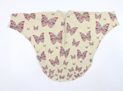 Apricot Womens Beige Butterfly Batwing Blouse Size S