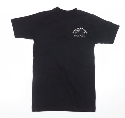 Bayside Men's Black Small Grand Canyon Star Party Graphic Cotton T-Shirt