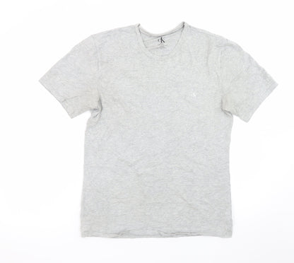 Calvin Klein Men's Grey M Crew Neck Cotton Stretch T-Shirt