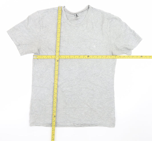Calvin Klein Men's Grey M Crew Neck Cotton Stretch T-Shirt