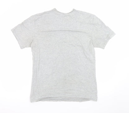 Calvin Klein Men's Grey M Crew Neck Cotton Stretch T-Shirt