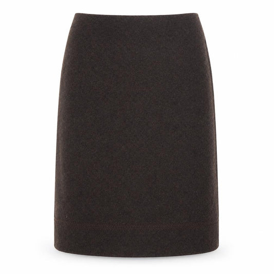 Marks and Spencer Women Brown Wool Blend Knee Length Pencil Skirt Size 12