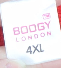 Boogy London Womens Red Full Zip Hoodie 4XL Polyester Cotton Blend
