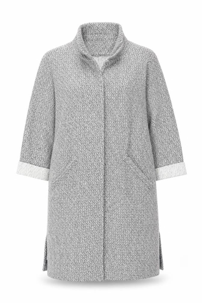 River Island Womens Grey Long Knit Coatigan Size 12 Classic Style